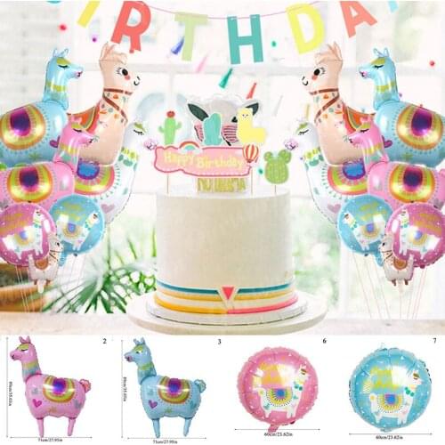 Llama Balloons Foil Helium Balloon Novelty Birthday Party Decorations Aluminum Foil Balloons Decorative Balloons