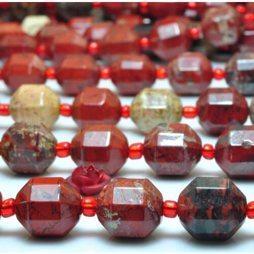 Natural Red Brecciated Jasper Faceted Double Terminated Point Loose Beads Wholesale Gemstone Semi Precious Stone Jewelry Making