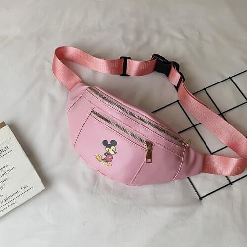 Disney cartoon Mickey Mouse new and womens shoulder messenger handbag fashion chest bag waist bag bungee mobile phone bag