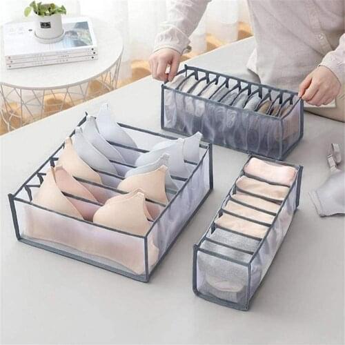 Underwear Drawer Organizer for Women, Foldable Underwear Storage Box Organizer, Closet Underwear Organizer for Bra, Socks,Ties