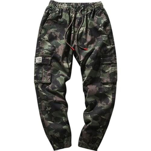 Casual Pants Men Casual Wear-resistant Camouflage Ankle-tied Cotton Ninth Pants Trousers