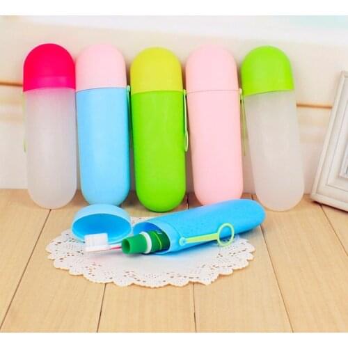 Travel Toothbrush Toothpaste Case Cover Holder Portable Hiking Camping Toothbrush Storage Box Wash Cup Cosmetic Capsule Case