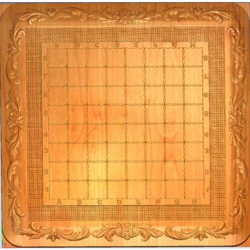 Chess table 3d stl model for CNC Router mill - VECTRIC RLF ARTCAM