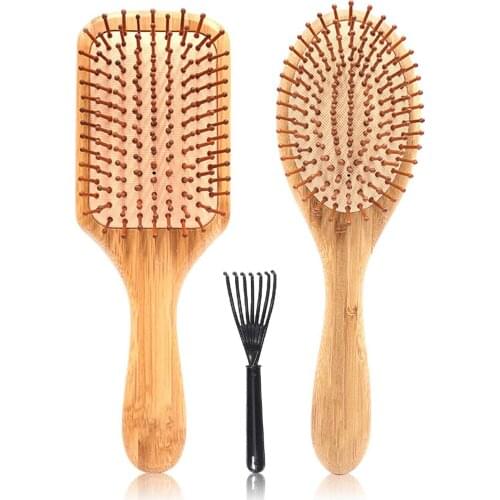 DREWTI 2 PCs Hairbrush Combination Professional Massage Hair Comb Paddle Brush Household Personal Hairdressing Assistant