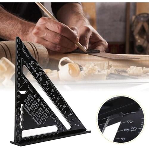 Triangle Ruler 7inch Aluminum Alloy Angle Protractor Speed Metric Square Measuring Ruler For Building Framing Tools Gauges