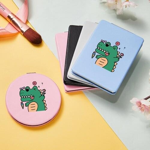 Funny Cute Makeup Mirror with Double Sides for women Portable Small Folding Compact Cosmetic Vanity Pocket Magnifying Mirrors
