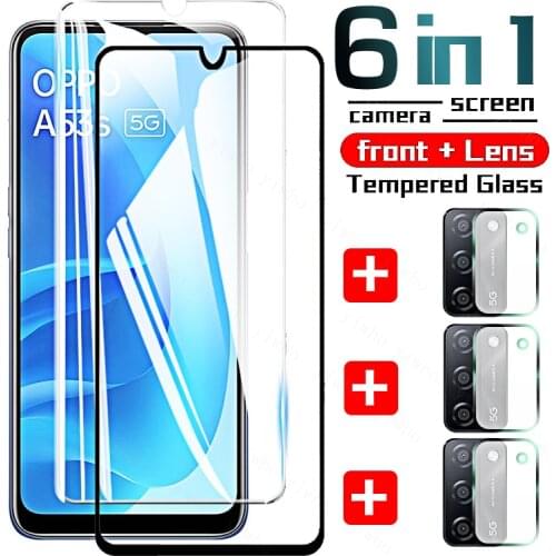 Protective Glass for OPPO A53s 5g Full Cover Screen Protector on For OPPO A53 4g Safety Tempered Glass A 53 S Camera Lens Film