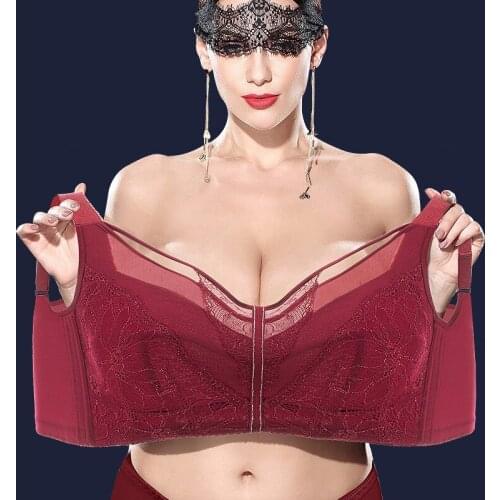 Womens Plus Size Minimizer Bra Full Coverage Non-Padded Wire Free Underwear Colors Lingerie For Female B C D E F G H I J Cup bh