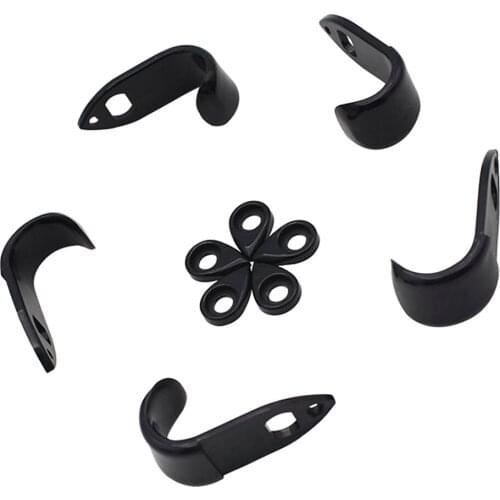 1 Set Metal Saxophone Thumbrests Sax Thumb Finger Support Cushion Pretector Black for Saxophonist