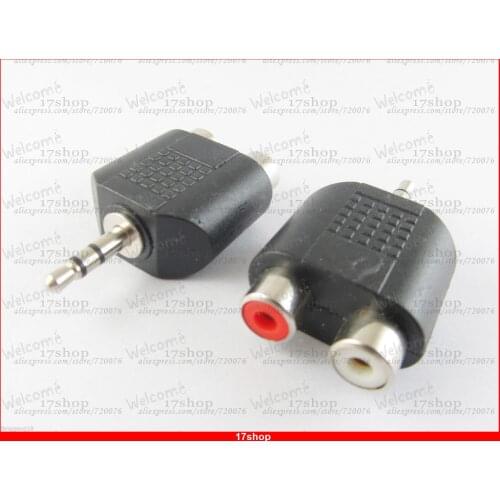 20pcs x Nickel 3.5mm Male Stereo To 2 Dual RCA Female Y Splitter Audio Adapter Converter