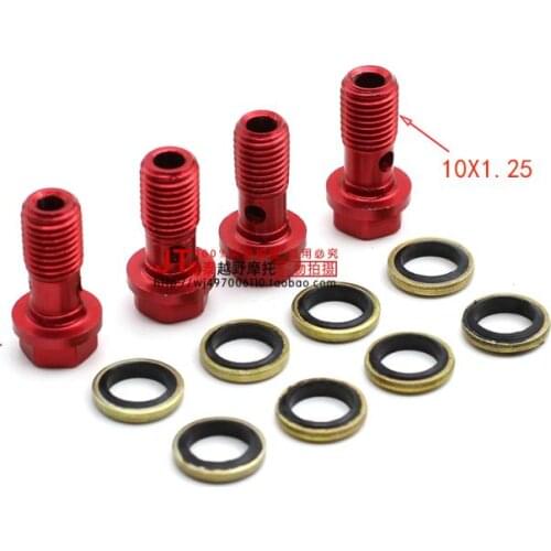 4pcs/lot Universal TubeTubing Screws Bolts scooter125cc M10*1.25 nuts Brake Master Cylinder Oil Hose Screw Banjo Bolt Motorcycle