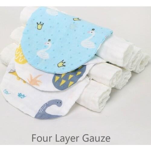 4 Layers Baby Sweat Towel Kids Wash Cloth Newborn Infant Cotton Towel Perspiration Absorption For Boys Girls Baby Accessories