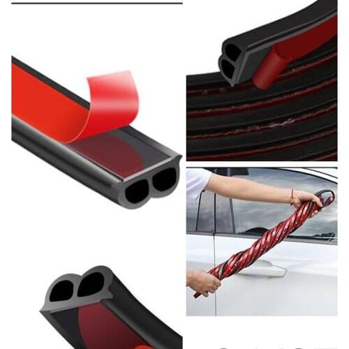 5M Car Door Seal Strips Stickers B Shape Weatherstraps Rubber Seals for Renault Kangoo Dacia Scenic Megane Sandero Captu decorat