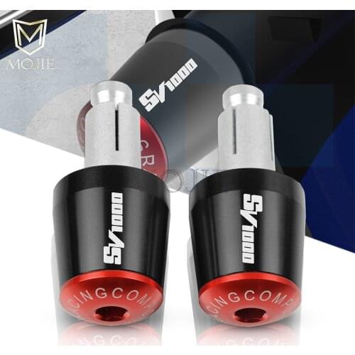 7/8" 22mm Motorcycle Handlebar Grips End Handle Bar Cap End Plug For Suzuki SV1000/S SV 1000 S 2003-2008 2004 2005 2006 2007