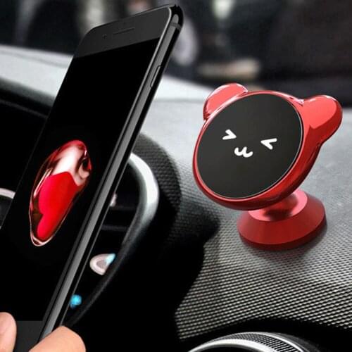 Auto Magnetic Dashboard Phone Holder 360 Degree Adjustable Universal Phone Mount Stand Easy Clip GPS Bracket Car Accessories