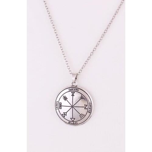 Link Chain Seven Pointed Stars Different Sigils Solomon Gothic Style Antique Silver Material Zinc Alloy Dropshipping