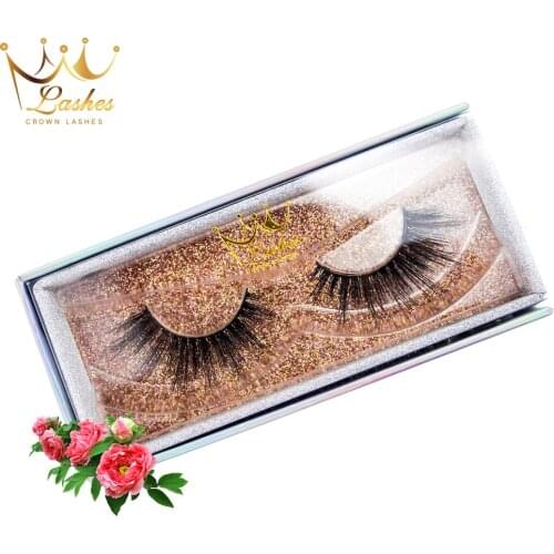 CrownLashes factory outlet 100% hand made 3d faux mink false eyelashes offer custom labels and boxes