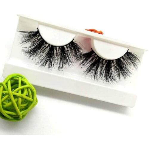 Dlin lashes 25mm mink eyelash long wispy thickness full strip lashes 25mm real mink eyelash with free package
