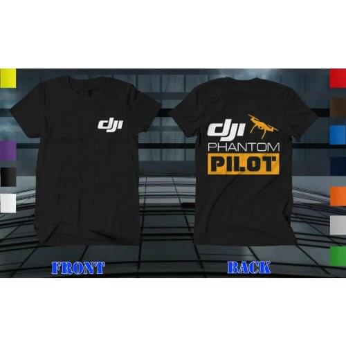Double Side New Popular Dji Phantom Pilot T Shirt 2019 New Design Summer Short Sleeve Men Hip Hop T Shirt Cool Tees Tops