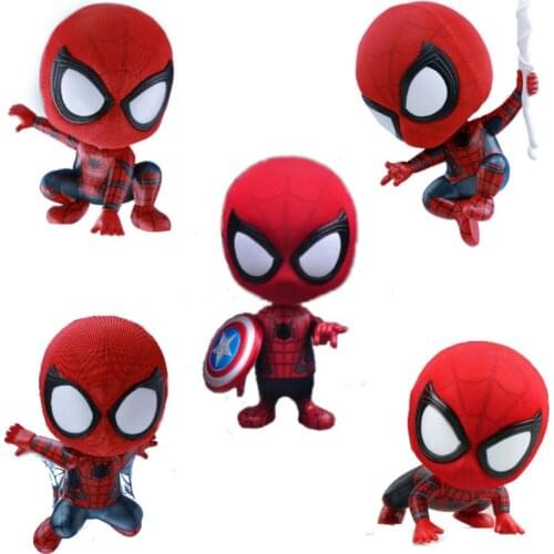 Hot Toys Bobble-Head Spider: Homecoming Cosbaby toy figure for Car decoration
