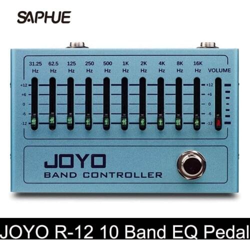 JOYO R-12 Band Controller Equalizer 10 Band EQ Pedal for Guitar & Bass, Guitar Effect Pedal, 31.25Hz to16kHz, True Bypass
