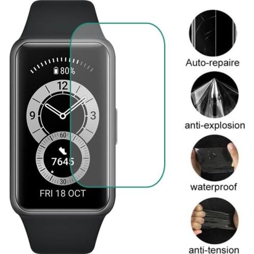 5pcs Soft TPU Clear Protective Film For Huawei Band 6 Smart Wristband Screen Protector Cover Band6 Smartband Protection