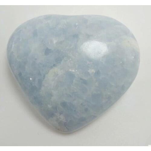 Natural crystal heart Hand made celestite quartz Gemstones Chakra Stone heart Balancing Collector Crystals Reiki healing decor