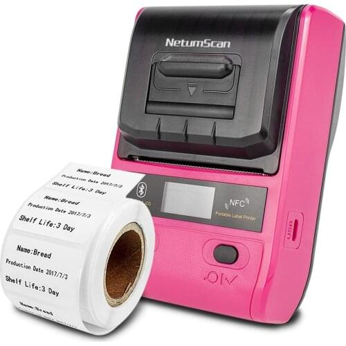 NetumScan Label Maker Portable Bluetooth Thermal Label Printer Compatible with Android & iOS System Apply to Labeling, Address