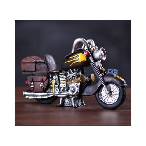 Retro Nostalgic Motorcycle Home Living Room TV Cabinet Bar Shop Pedal motor tricycle Decor cross country Design figure model