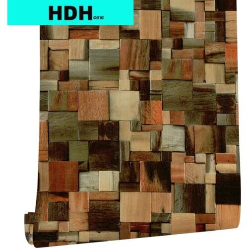 Multi Color Wood Grain Self Adhesive Wallpaper PVC Waterproof Peel and Stick Wallpaper Roll for Bedroom Living Room Wall Decor