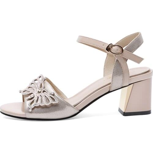 Open-Toed Thick Heel Sandals, Flat Buckle Shoes, WomenS Platform WomenS Shoes