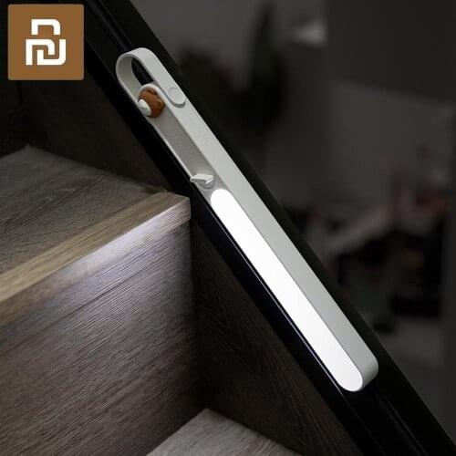 Youpin USB LED Night Light Mini Table Lights Eye Protection Pasteable Light Reading Light With Hooks Kitchen Lamp Corridor Light
