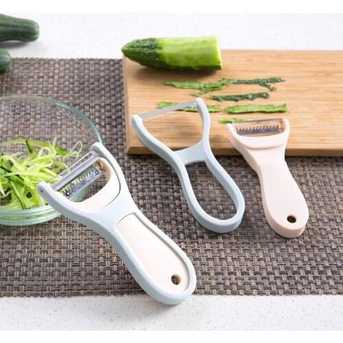 OTHERHOUSE 2 in 1 Fruit Vegetable Peeler Slicer Knife Cutter Potato Carrot Zester Grater Anti-slip Handle Kitchen Gadgets