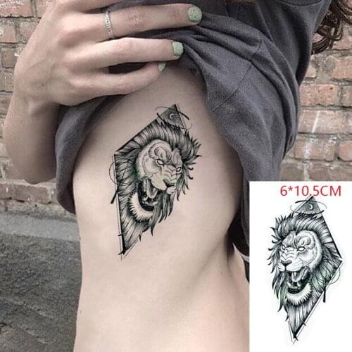 Waterproof Temporary Tattoo Sticker ins Lion ferocious cool sexy Body Art flash tatoo fake tatto for Women Men