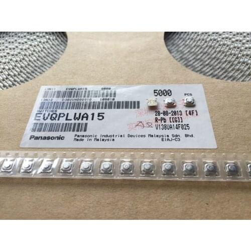 Japan imported touch switch EVQPLWA15 5*5*1.5 car audio button switch 4 feet
