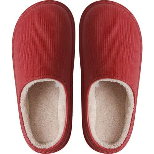 Women EVA Slippers 2021 Waterproof Winter Cotton Slippers Winter Warm Clogs Women Suede Plush House Shoes