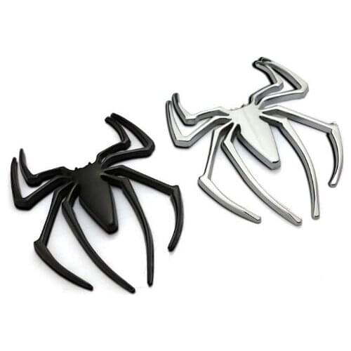 1 Pcs 3D Spider Emblem Badge Sticker Decal Car Auto Rear Trunk Side Fender Car Styling