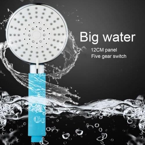 1pcs Quality Handheld Adjustable 5 Modes High Pressure Water Saving Anti-Clog Shower Head Pressure Rainfall Bathroom Shower Head