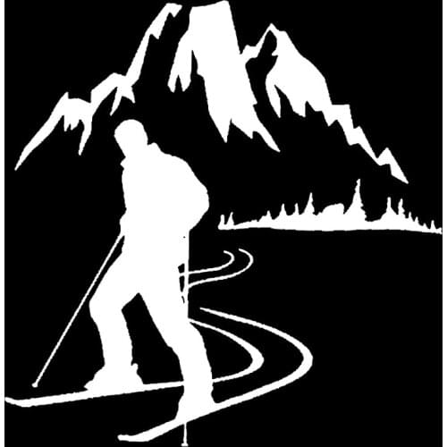 18*17.6cm Ski gift vinyl decal Handsome And Cool Stickers Car Accessories Motorcycle Helmet Car Styling