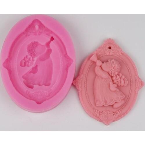 3d Cake Decoration Baby Soap Molds Diy Plaster Pendant Hanging Craft Silicone Mold
