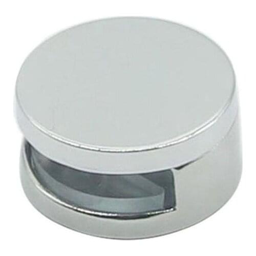 4PCS/Lot Round Glass Mirror Clamp Bathroom Showcase Cabinet Clamp Holder Mirror Clip Glass Clamp for 3-5mm Thickness, Zinc Alloy