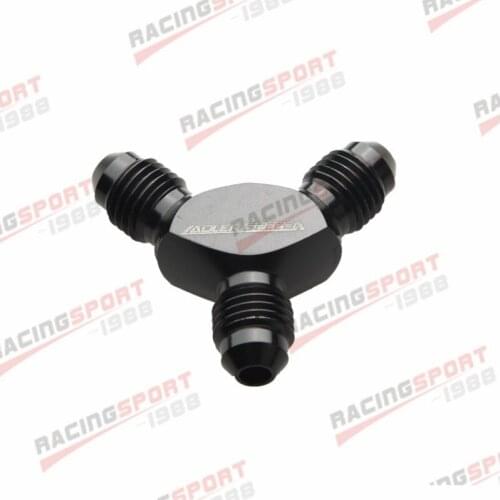 4AN AN4 -4AN 4 AN Y Block Adapter Fitting Aluminum Black