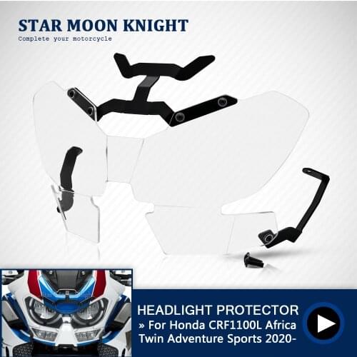 Motorcycle Acrylic Headlight Protector Guard Lense Cover For Honda Africa Twin CRF1100L CRF 1100 L Adventure Sports 2020 2021
