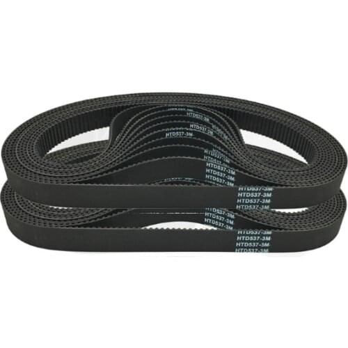 HTD3M-528/531/537/540/570/573/576/579 Rubber Timing Belt Black 3mm Pitch 1PC