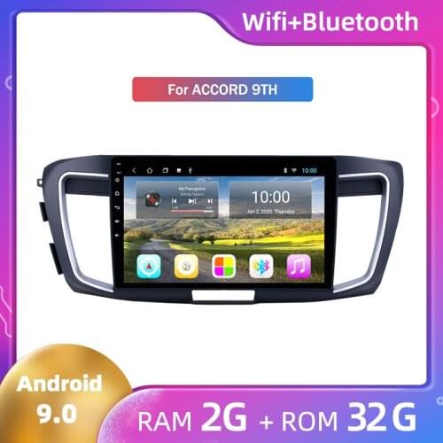 For Honda Accord 9th Car Radio Multimedia DVD Car GPS Android Navigation 2G+32G Android 9 Car Radio GPS Navigation auto estereo