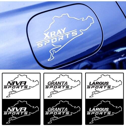 15*9.7CM Car Accessories Fuel Tank Cap High Quality Reflective PVC DIY Decortion Stickers For LADA Largus Granta Niva Xray