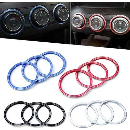 CITALL 3pcs Car Interior Air Conditioning Decoration Knob Cover for Ford Kuga Escape Focus MK3 Subaru Forester Impreza 2013 2014