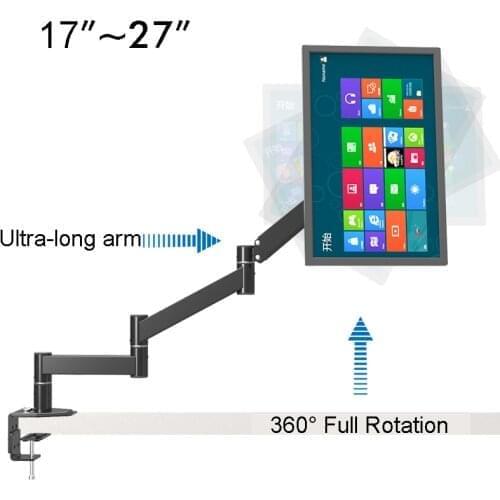 BL-L135 Full Motion 17"-27" LCD LED TV Mount Ultra-long Arm Monitor Holder Table Clamping Mount Bracket