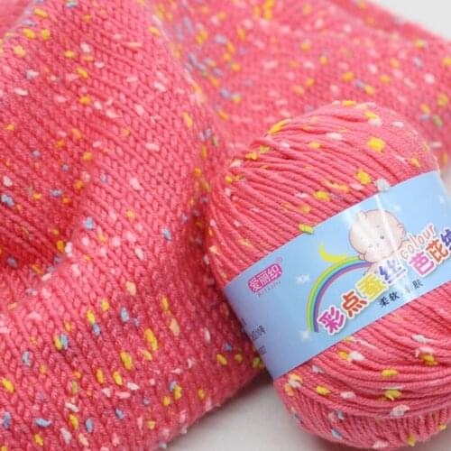 2021 50g/Ball High Quality Baby Cotton Cashmere Yarn For Hand Knitting Crochet Worsted Wool Thread Colorful Eco-Dyed Needlework