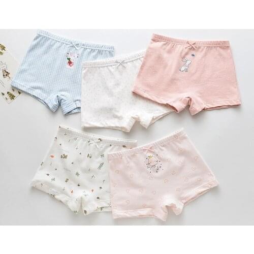 HPBBKD 5Pcs/lot Girls Cotton Boxer Briefs Girl Panties Girls Boxer Shorts Childrens Panties Kids Underwear For 2-14 Years GU232